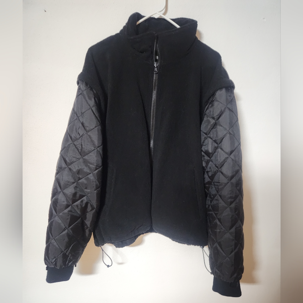 Black Quilted Mens Jacket Size L
